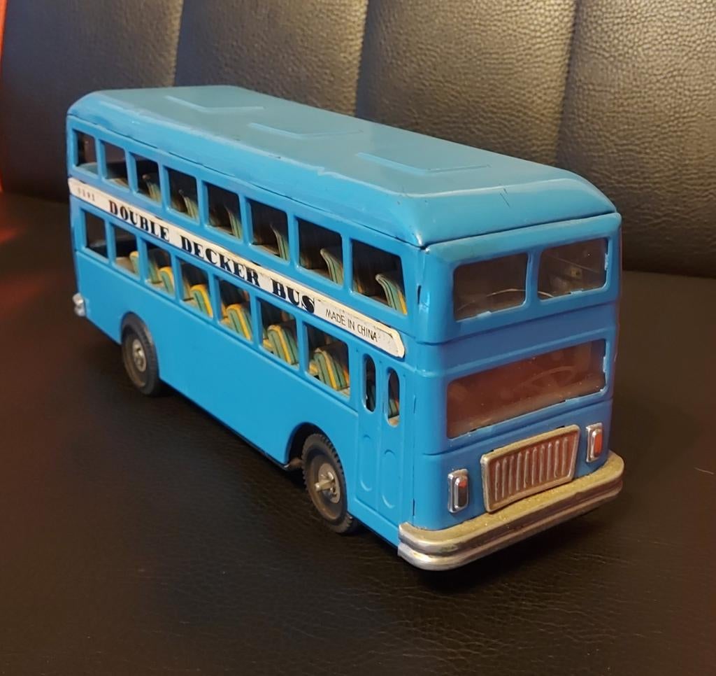 Blikken dubbeldekker bus., Ophalen of Verzenden