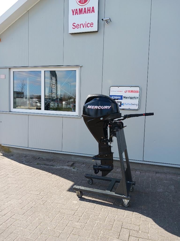 Mercury 25 pk injectie 4 takt langstaart knuppelbesturing, Watersport en Boten, Buiten- en Binnenboordmotoren, Gebruikt, Benzine