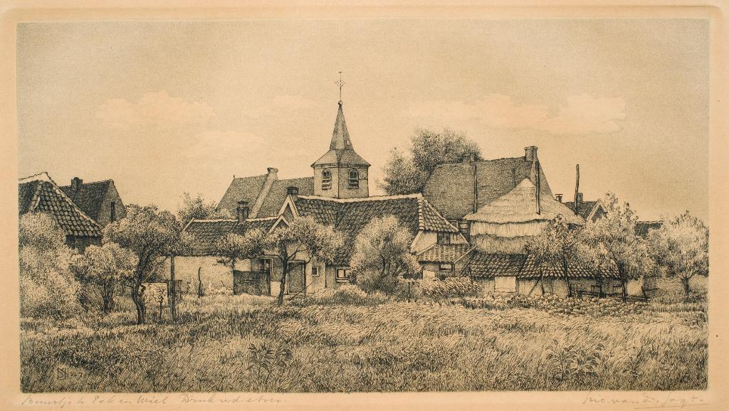Nic. van der Jagt (1888 - 1959) Gezicht op Eck en Wiel, Ophalen of Verzenden