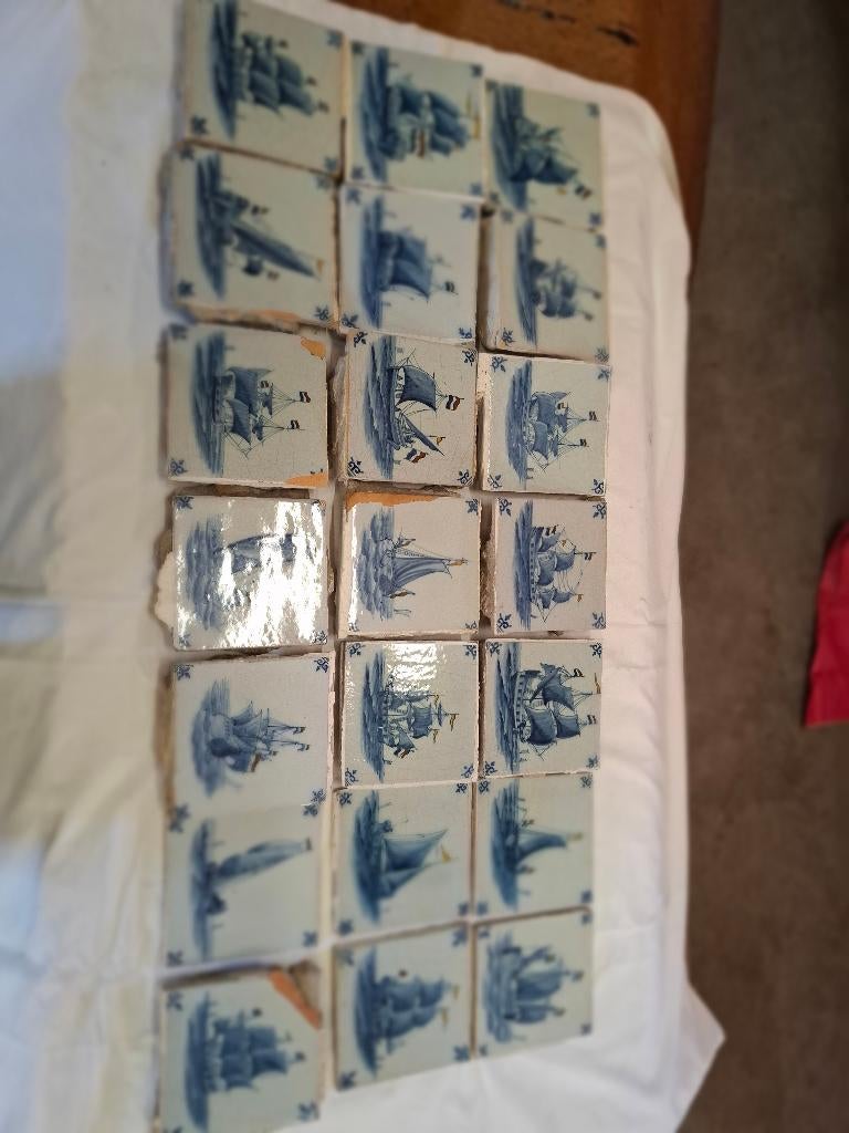 Antieke wandtegels, Ophalen of Verzenden