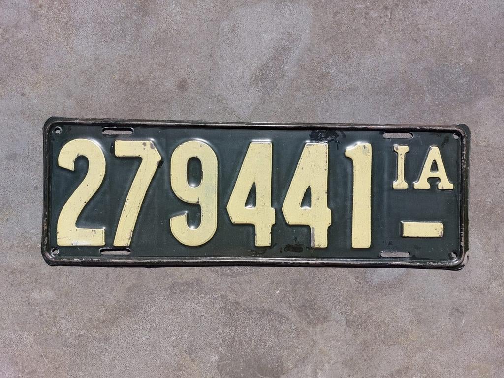 Kentekenplaat 1916 1917 1918 Iowa USA Nummerplaat Nummerbord, Ophalen of Verzenden, Gebruikt, Auto's