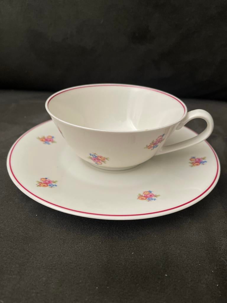 Suisse Langenthal kop en schotel - Vintage 1950, Ophalen of Verzenden, Zo goed als nieuw, Overige stijlen, Kop(pen) en/of Schotel(s)