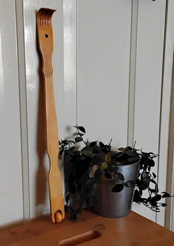 Bamboe massage rugkrabber - ruggenkrabber - massage roller, Ophalen of Verzenden, Zo goed als nieuw, Overige typen