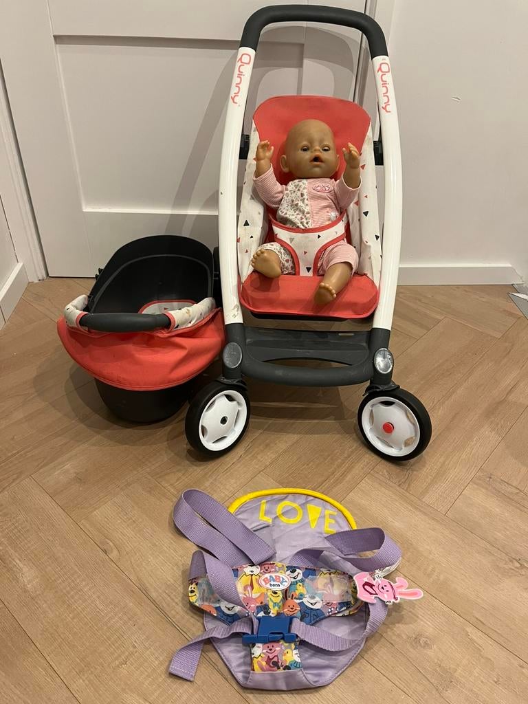 Set van kinderwagen, buggy en pop, Ophalen, Zo goed als nieuw, Babypop