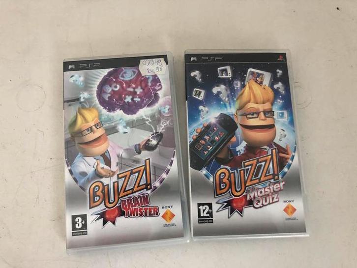Buzz! Master Quiz & Brain Twister PSP - 2 Games!, Spelcomputers en Games, Games | Sony PlayStation Portable, Zo goed als nieuw