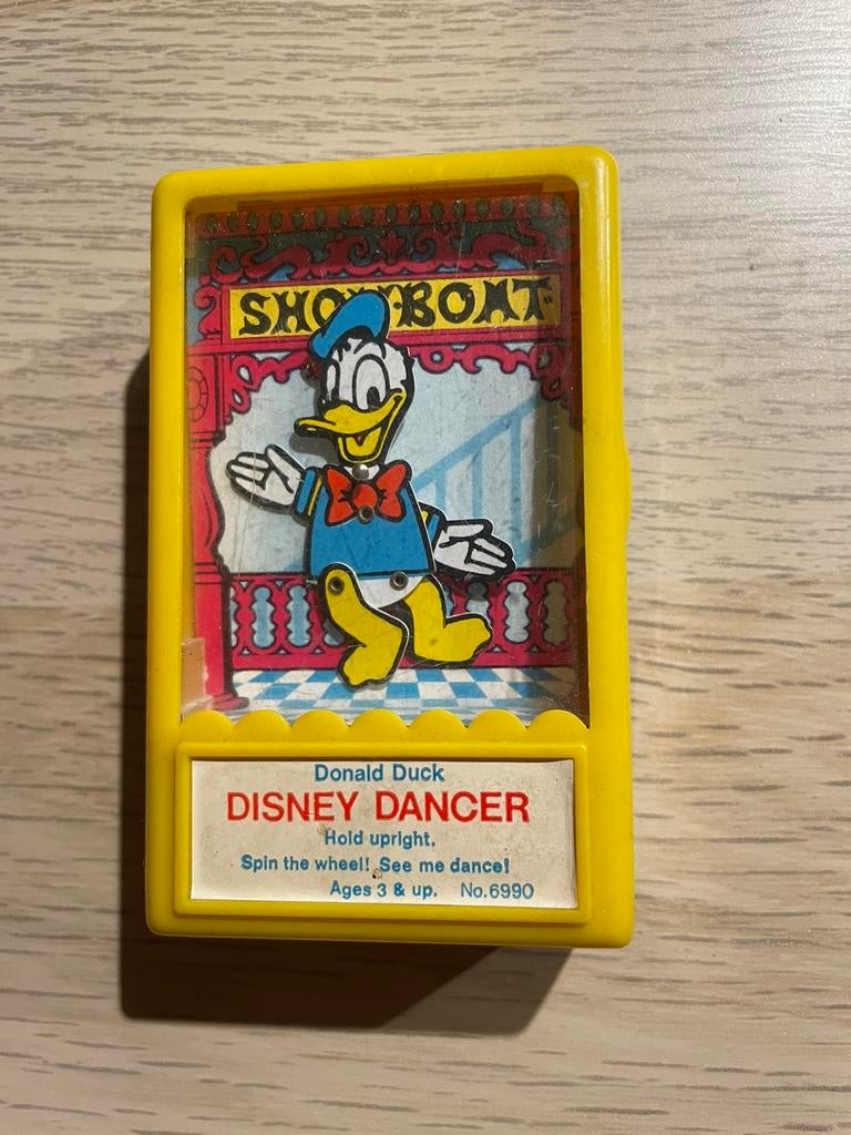 Vintage Disney Danser. Showboat met bewegende Donald Duck, Ophalen, Donald Duck, Zo goed als nieuw, Beeldje of Figuurtje
