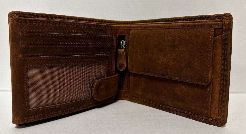 Anker touw portemonnee van leer bruin portefeuille leder, Info@deconoord.nl, Bruin, Deco Noord, Nieuw