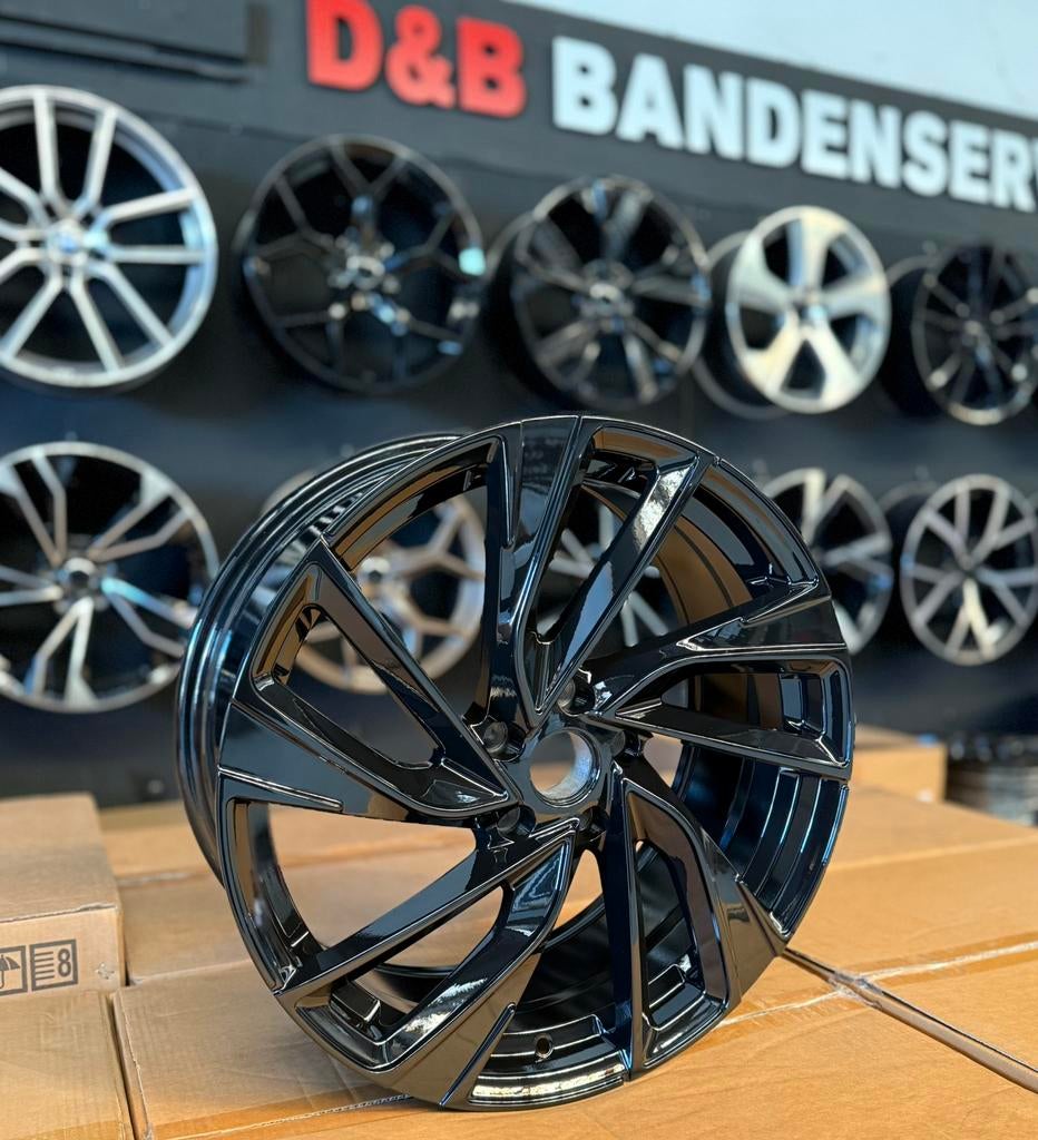 18 19 inch adelaide look zwart 5x112 Vw golf gti t roc caddy, 19 inch, Velg(en), Nieuw, Ophalen of Verzenden