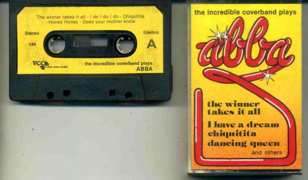 The Incredible Coverband Plays ABBA 10 nrs cassette ZGAN, Ophalen of Verzenden, Zo goed als nieuw, Pop, 1 bandje
