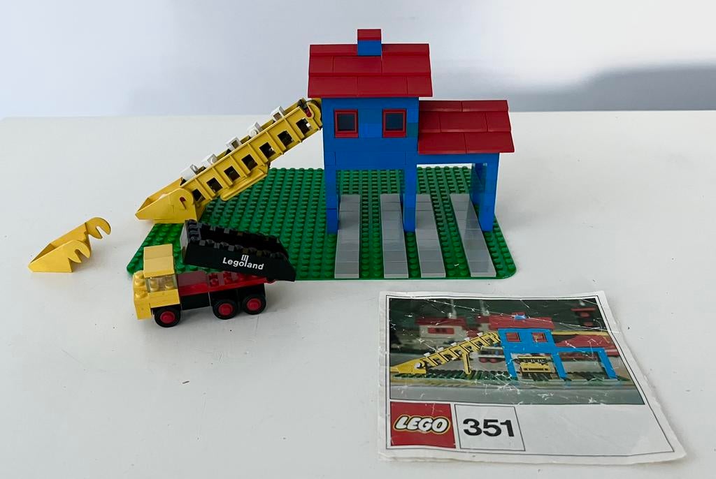 Lego 351 Loader Hopper with Truck vintage 1971, Ophalen of Verzenden, Gebruikt, Complete set, Lego