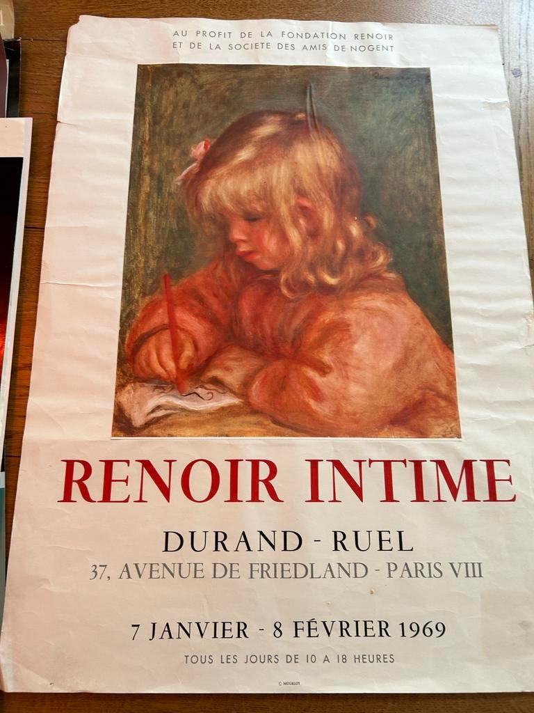 Renoir intime expositie poster, Ophalen of Verzenden, A1 t/m A3