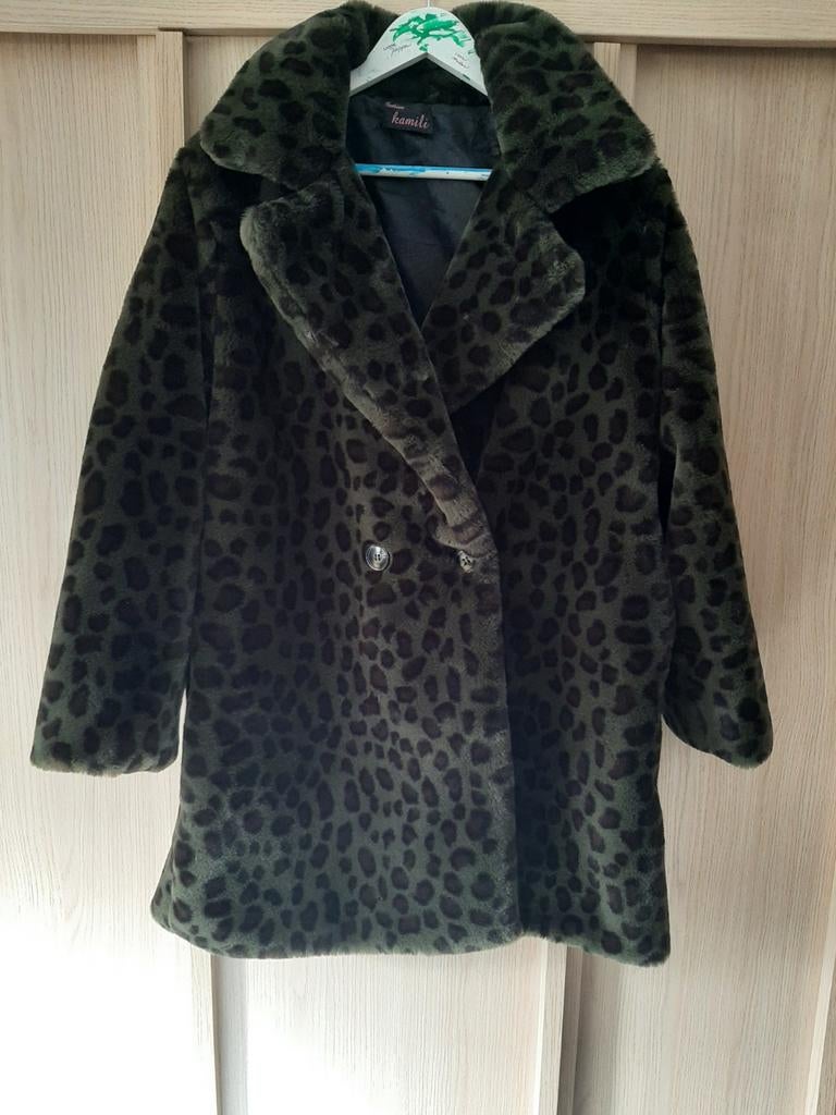 Prachtige groen zwarte warme winterjas mantel m 38, Ophalen of Verzenden, Nieuw, Maat 38/40 (M), Groen