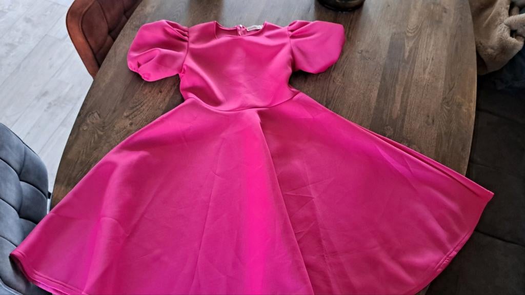 Roze Carnaval/Barbie Jurk - Maat L, Carnaval, Maat 42/44 (L), Ophalen of Verzenden, Zo goed als nieuw