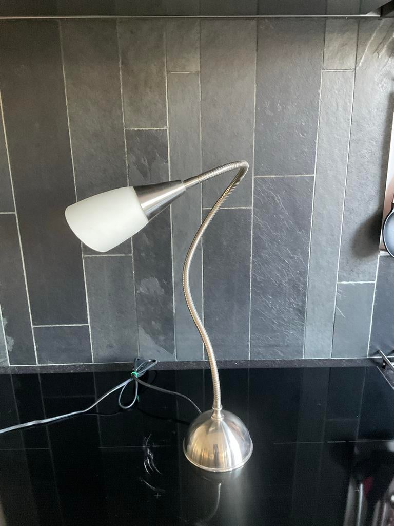 Mat nikkel flexibel lampje, Ophalen of Verzenden, Gebruikt, Metaal, Minder dan 100 cm