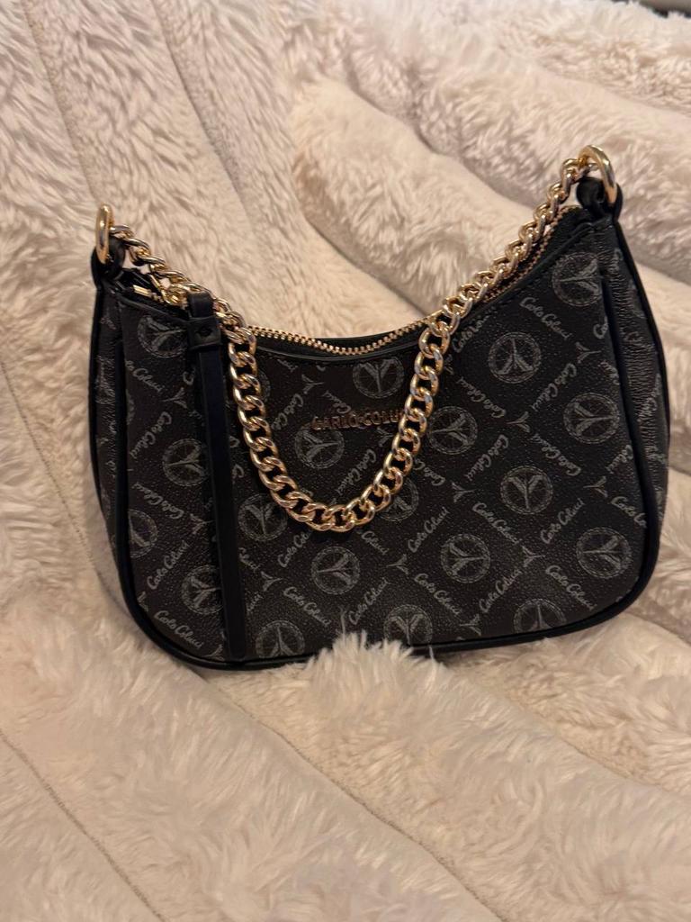 Zgan Tasje van Carlo Colucci klein formaat, Ophalen of Verzenden, Zo goed als nieuw, Zwart, Schoudertasje