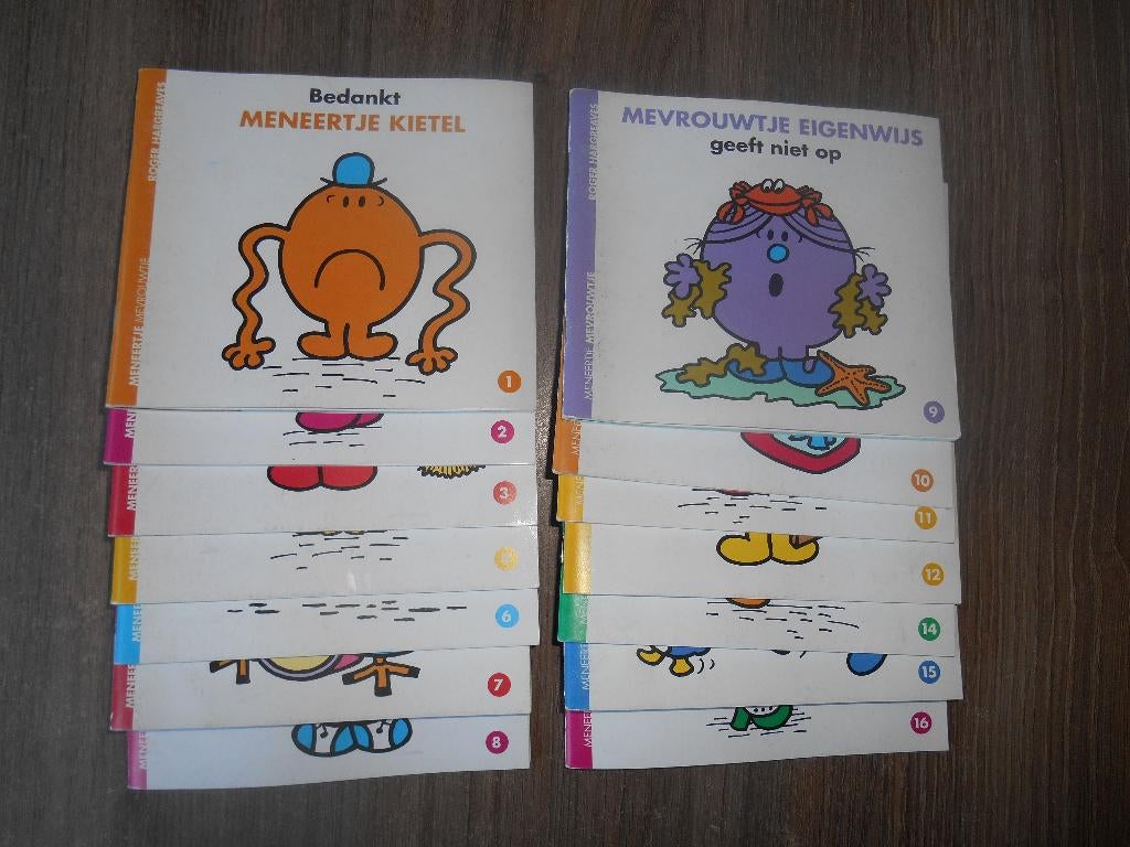 Meneertje Mevrouwtje boekjes 14 stuks (Roger Hargreaves), Ophalen of Verzenden, Zo goed als nieuw, Jongen of Meisje, Fictie algemeen