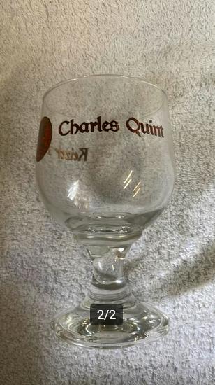 Keizer Karel 6 bierglazen op voet, Verzamelen, Biermerken, Ophalen of Verzenden, Nieuw, Glas of Glazen, Overige merken