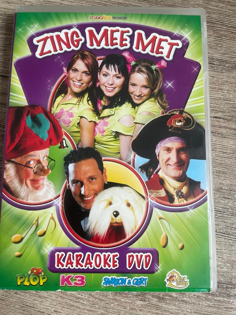 Zing Mee Met - Karaoke DVD - Plop, K3, Samson & Gert, Alle leeftijden, Ophalen of Verzenden, Zo goed als nieuw, Komedie