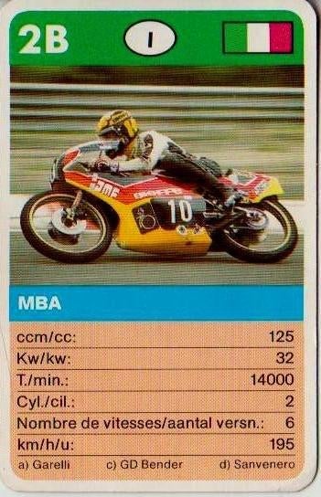 Kw1093 motorkaartje 2b mba, Verzamelen, Ophalen of Verzenden, Zo goed als nieuw, Motoren