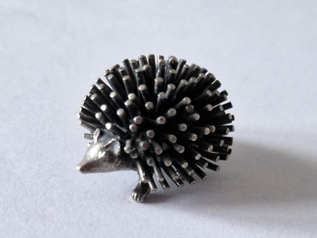 Zilveren miniatuur egel, Ophalen of Verzenden, Zilver