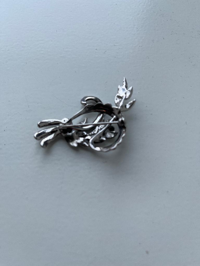 Vintage zilveren broche, Ophalen of Verzenden, Zo goed als nieuw, Zilver, Zilver