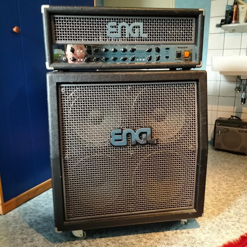 ENGL Powerball, compleet amp, cabinet, footswitch, Ophalen of Verzenden, Gebruikt, Gitaar, 100 watt of meer
