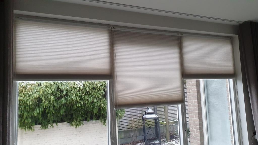 Luxe Plissé Raambekleding, Ophalen, 100 tot 150 cm, Crème, 50 tot 100 cm