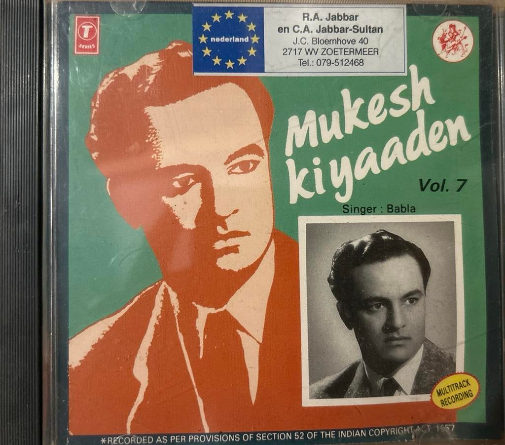 Mukesh Kiyaaden Vol. 7 CD - Bollywood, Ophalen of Verzenden, Zo goed als nieuw, Boxset