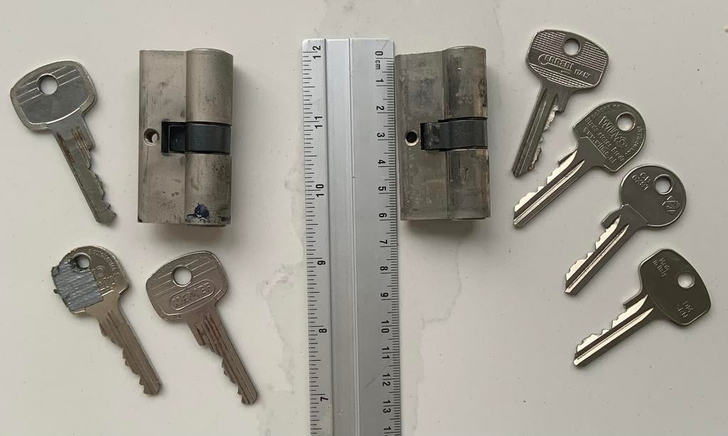 Cilinders / cilinderslot 6 cm, Ophalen of Verzenden, Rvs, Slot