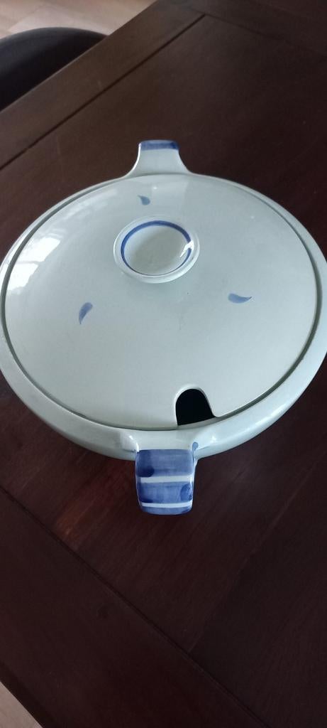 ANTIEK ROYAL GOEDEWAAGEN OLAF SOEPTERRINE LICHTBLAUW/BLAUW, Ophalen of Verzenden