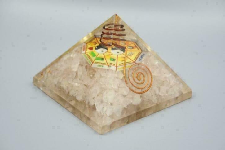 Rozenkwarts Orgoniet pyramide - 7 x 5,5 cm, Nieuw, Ophalen of Verzenden, Nvt, Nvt