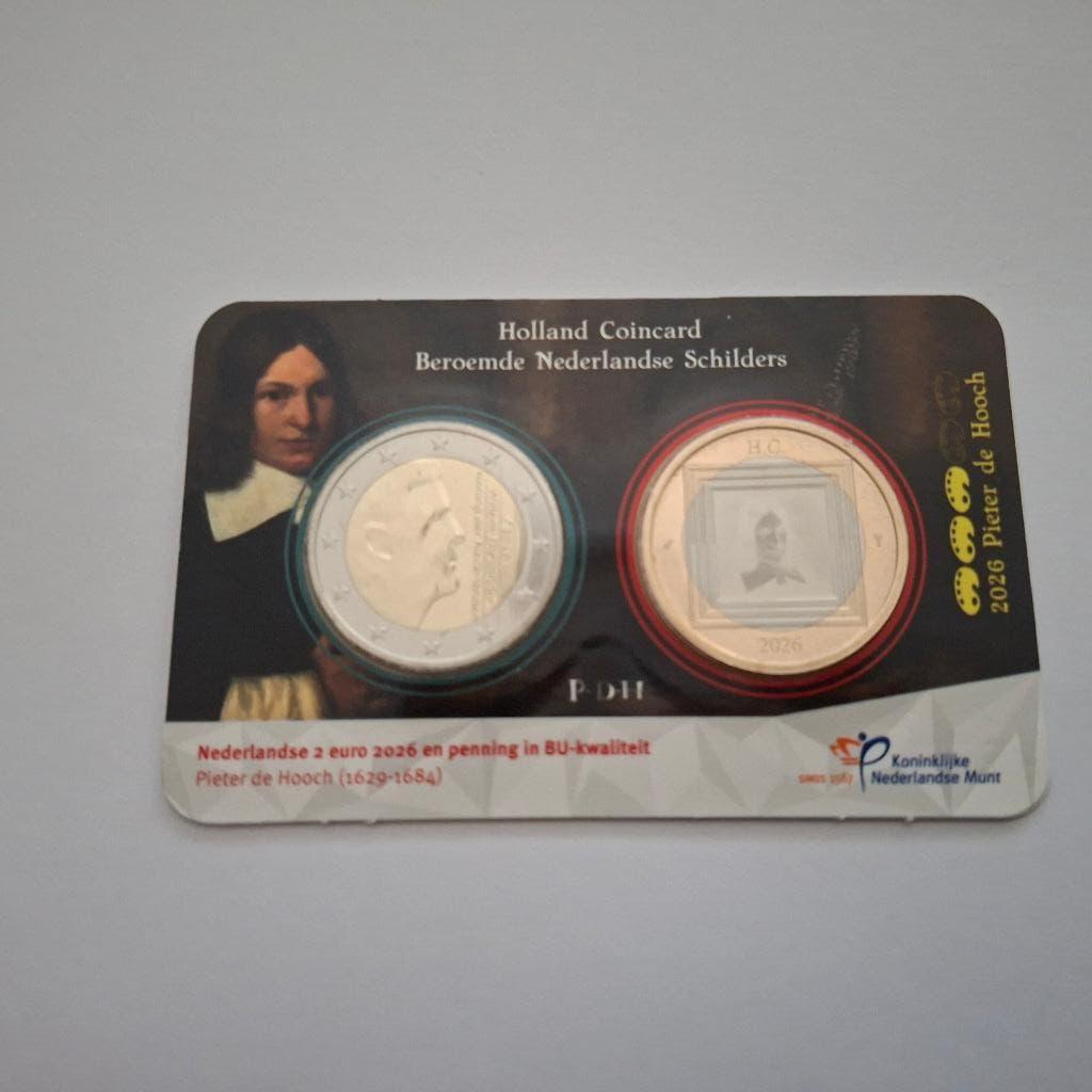 Holland Coincard Pieter de Hooch 2026, Verzenden, Koningin Beatrix, Euro's