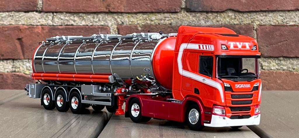 EKNO Scania Next Gen R450 met 3 assige, Hobby en Vrije tijd, Modelauto's | 1:50, Ophalen of Verzenden, Zo goed als nieuw, Bus of Vrachtwagen