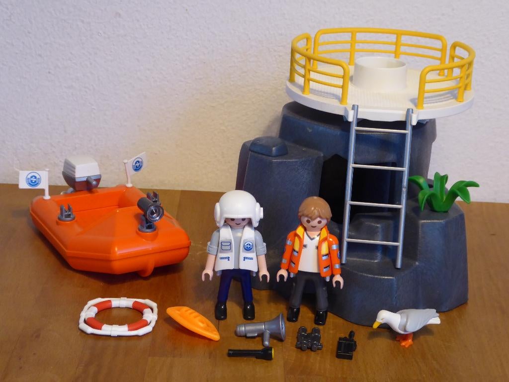 Playmobil uitkijktoren met reddingsboot, Ophalen of Verzenden, Gebruikt