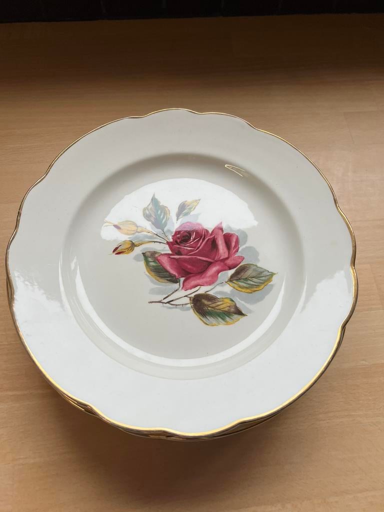 6x gien borden - 23cm - prijs is voor alle 6, Huis en Inrichting, Keuken | Servies, Ophalen of Verzenden, Zo goed als nieuw, Bord(en)