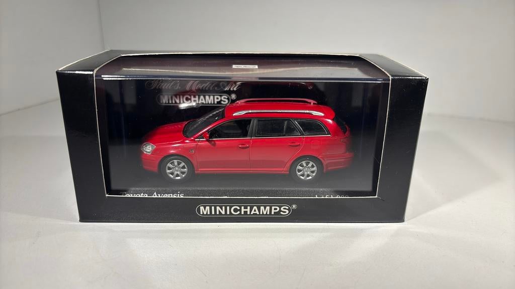 Toyota avensis red minichamps 1.43, Auto, Ophalen of Verzenden, MiniChamps, A