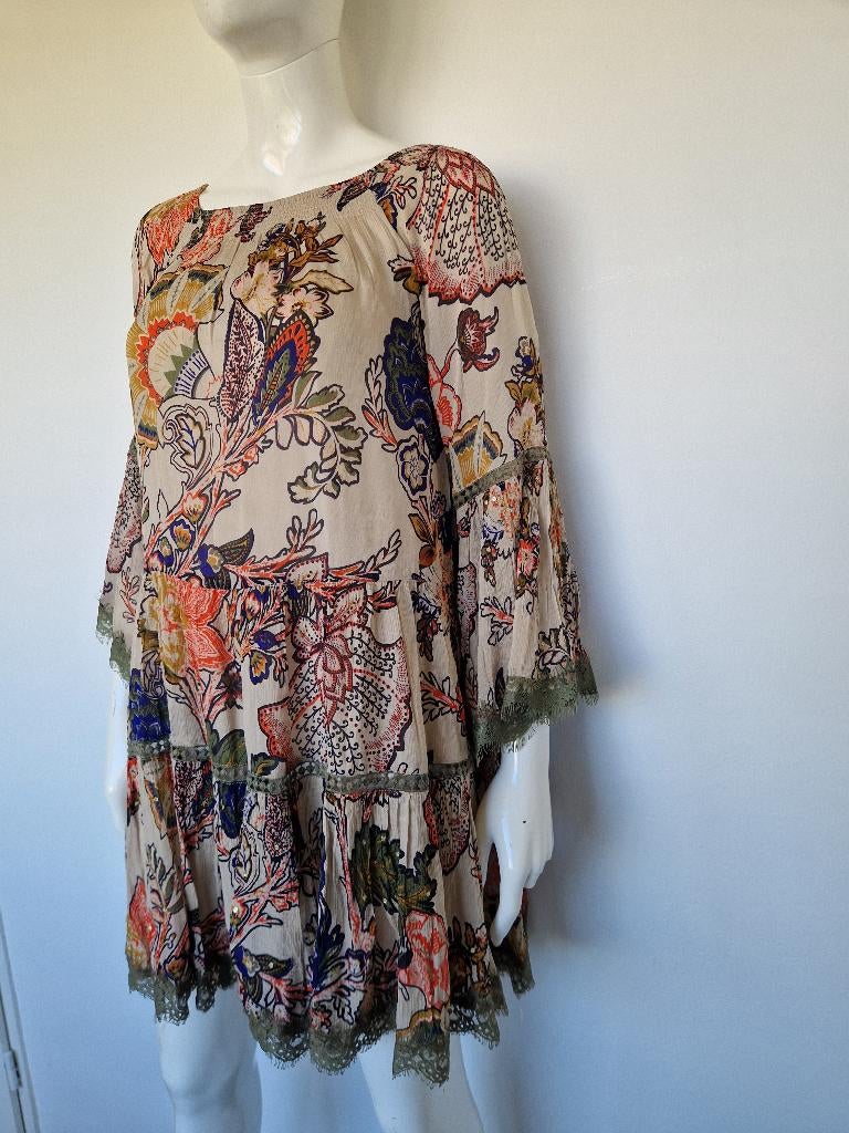 Miss June Paris jurk. Bohemian stijl. Maat 38., Maat 38/40 (M), Overige kleuren, Nijmegen, Verhip-vintage.nl