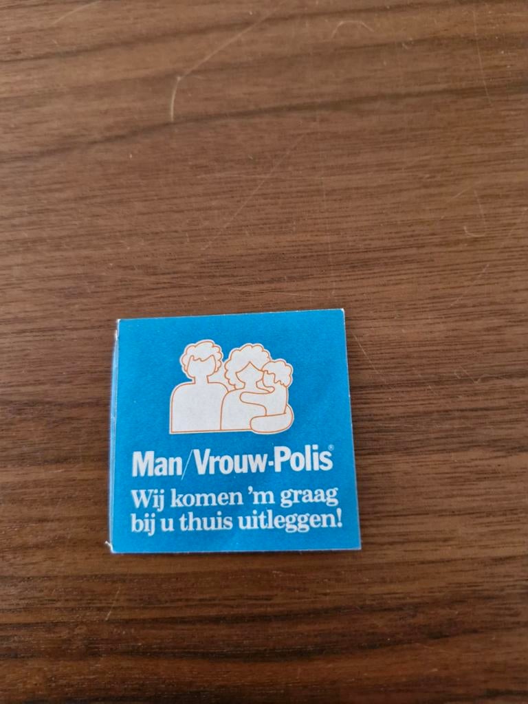 6792 Sticker Man Vrouw Polis, Ophalen of Verzenden, Zo goed als nieuw