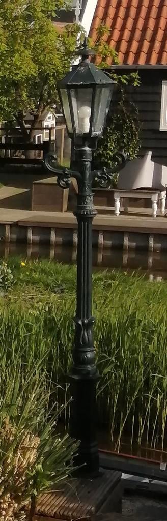 Lantaarn gietijzeren 210 cm, Tuin en Terras, Overige materialen, Gebruikt, Minder dan 50 watt, Staande lamp