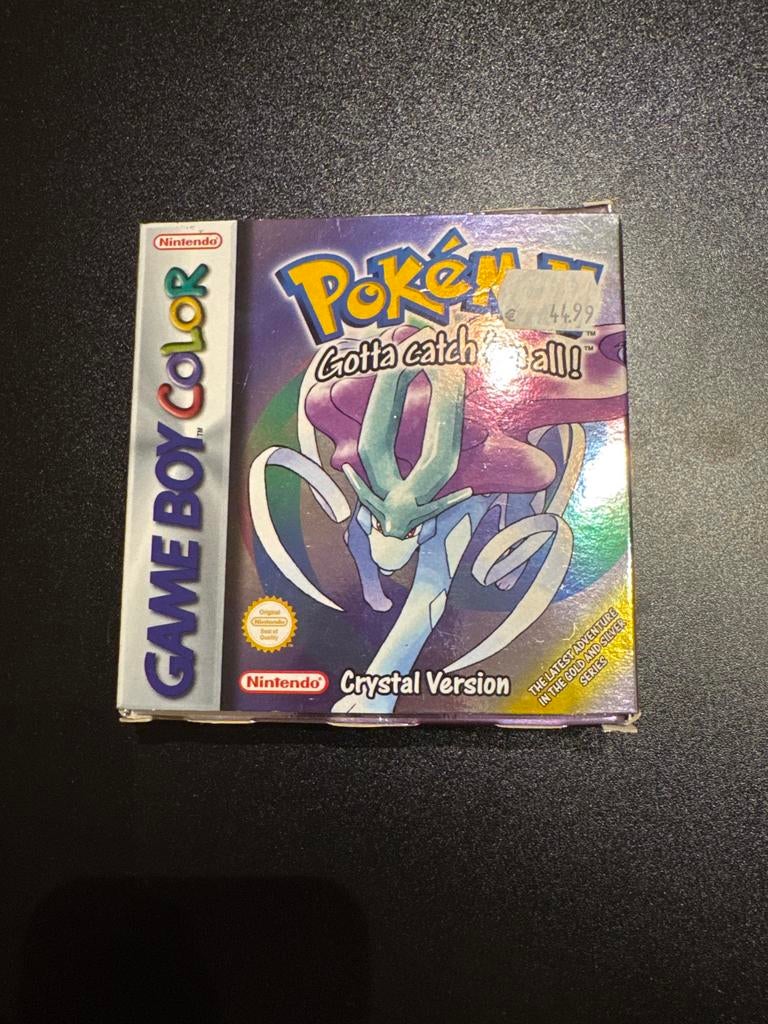Pokémon Crystal Game Boy Color met doos en handleiding, Spelcomputers en Games, Games | Nintendo Game Boy, Gebruikt, 1 speler