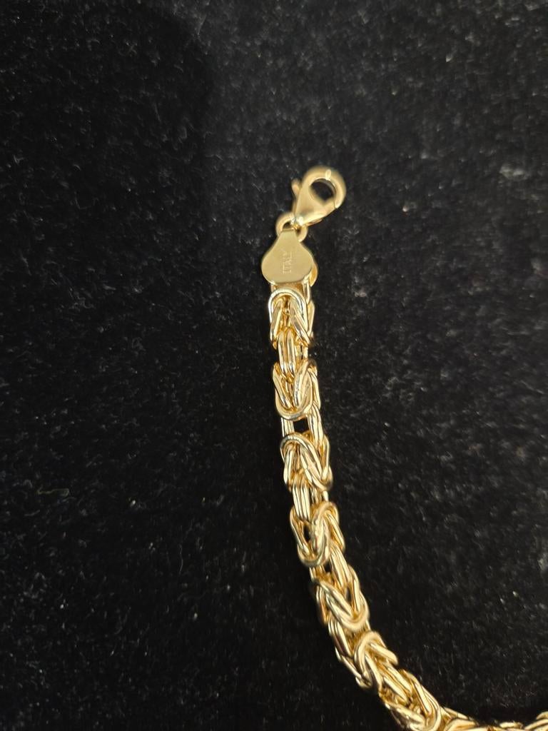 14 k gouden konigsarmband 9,1 gram, Ophalen of Verzenden, Nieuw, Goud