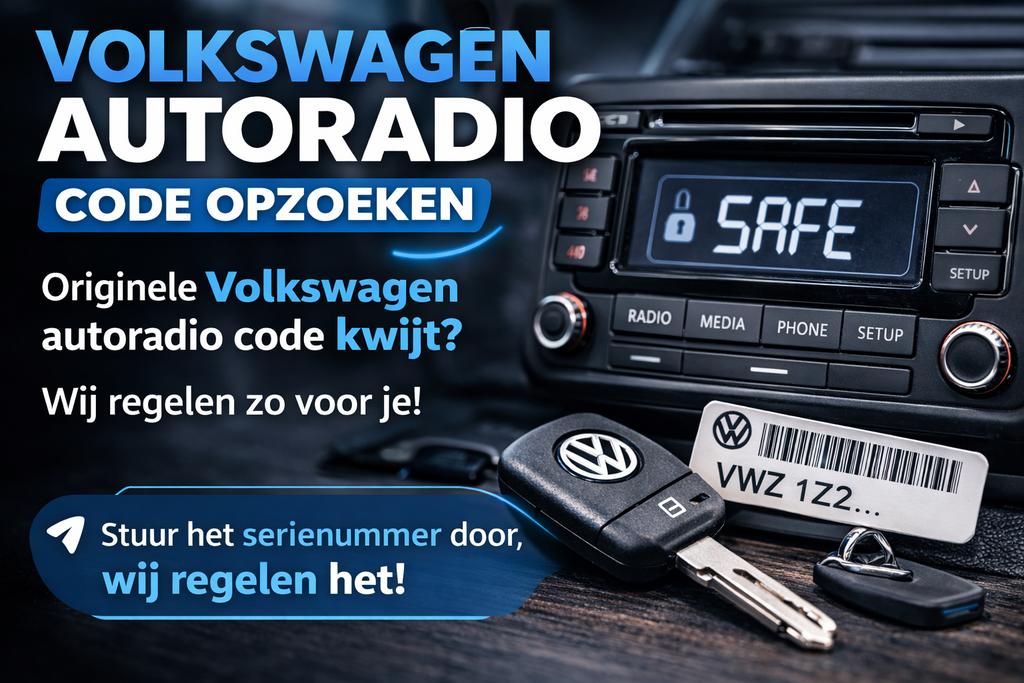 Volkswagen autoradio code opzoeken, Auto diversen, Ophalen of Verzenden, Nieuw