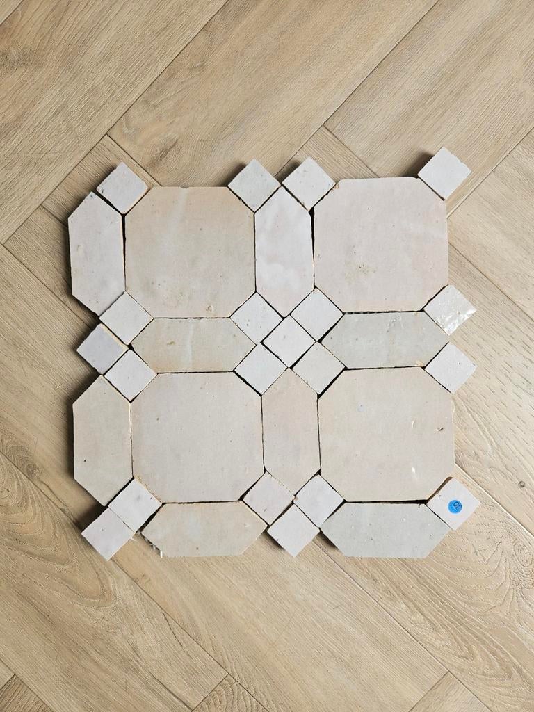 Zellige D'Art Gris Rose Marokkaanse Tegels, Overige materialen, Wandtegels, Nieuw, Minder dan 20 cm