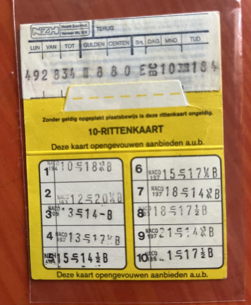 NZH vervoerbewijs, Verzamelen, Ophalen of Verzenden, Bus of Metro, Overige typen