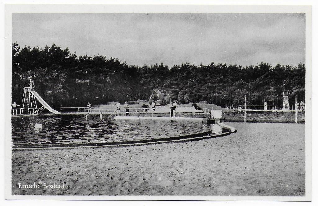 Ermelo Bosbad Ongelopen Ansichtkaart ( B7014), Ophalen of Verzenden, 1920 tot 1940, Ongelopen, Gelderland