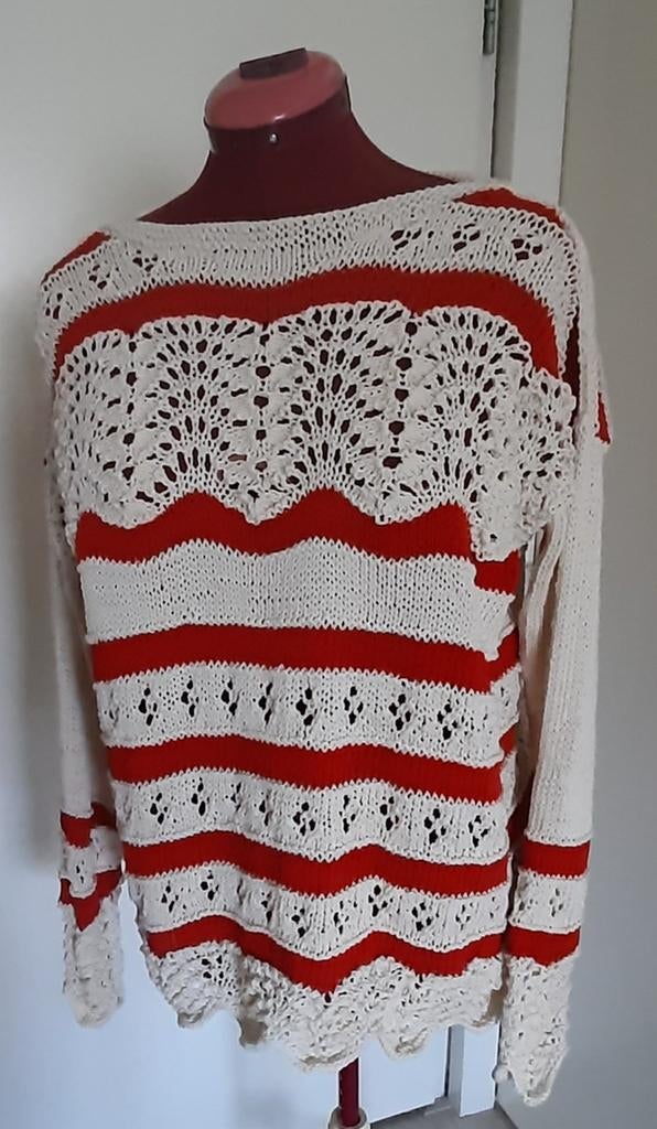 Handgebreide trui maat XL, Kleding | Dames, Truien en Vesten, Maat 42/44 (L), Nieuw, Ophalen of Verzenden, Handgemaakt