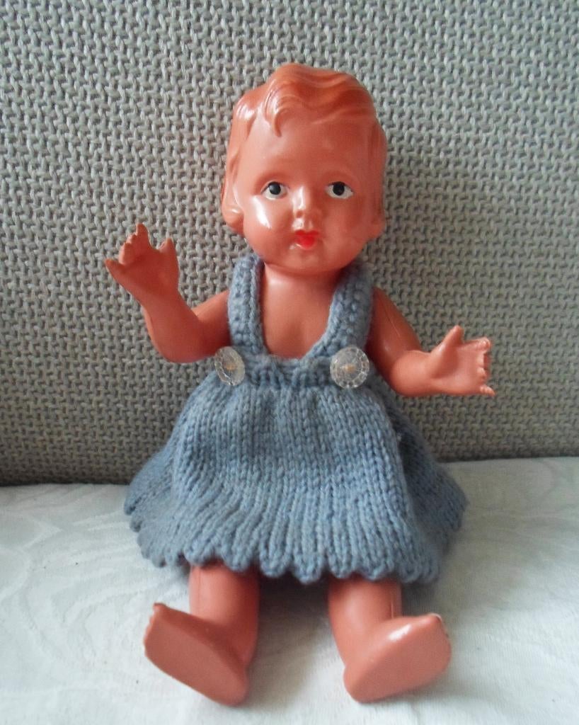 Celluloid pop. Jaren '40 - jaren '50., Verzamelen, Poppen, Zo goed als nieuw, Pop, Ophalen of Verzenden