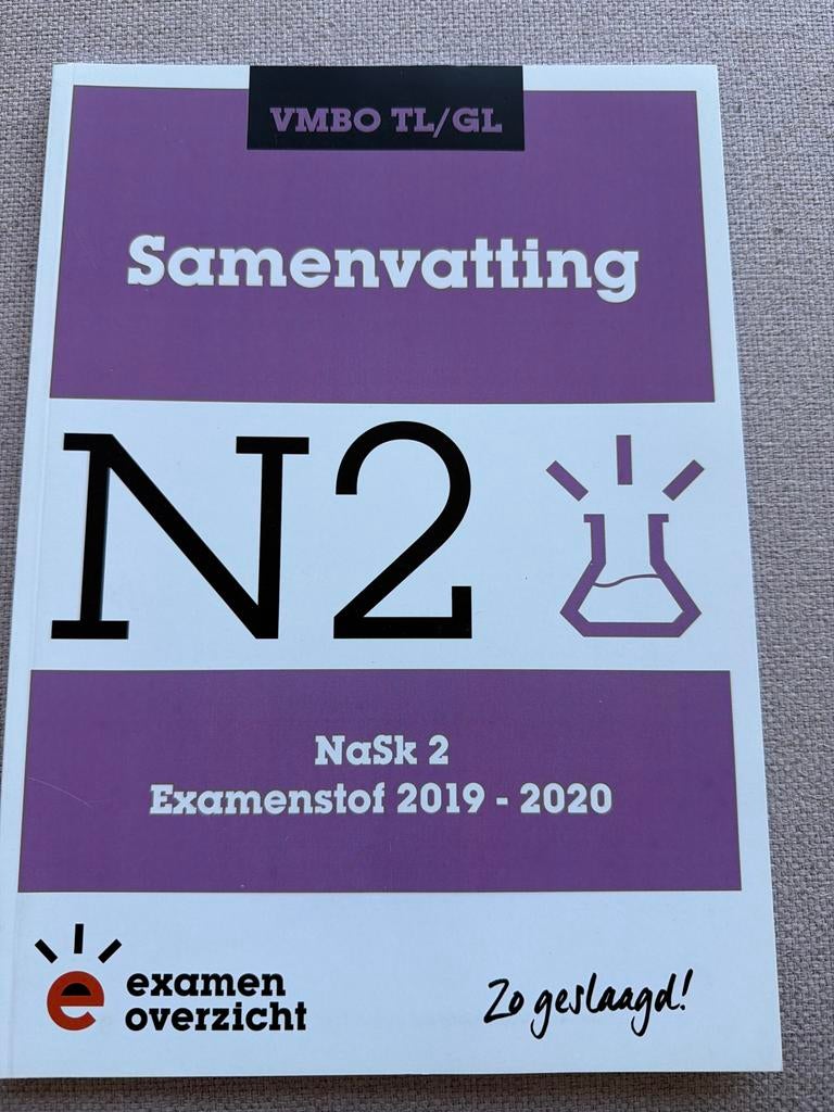 Samenvatting NaSk 2 VMBO TL/GL ExamenOverzicht 2019-2020, Ophalen, Zo goed als nieuw, VMBO, Scheikunde