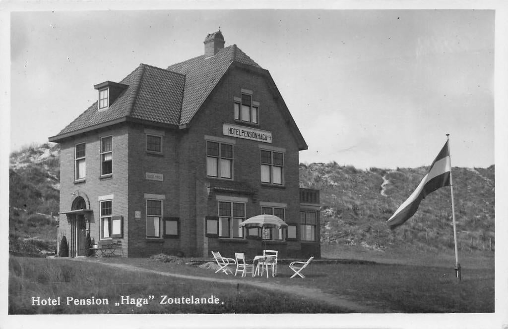 JN742 Zoutelande Pension Haga ca 1950, Verzamelen, Verzenden, 1940 tot 1960, Ongelopen, Zeeland