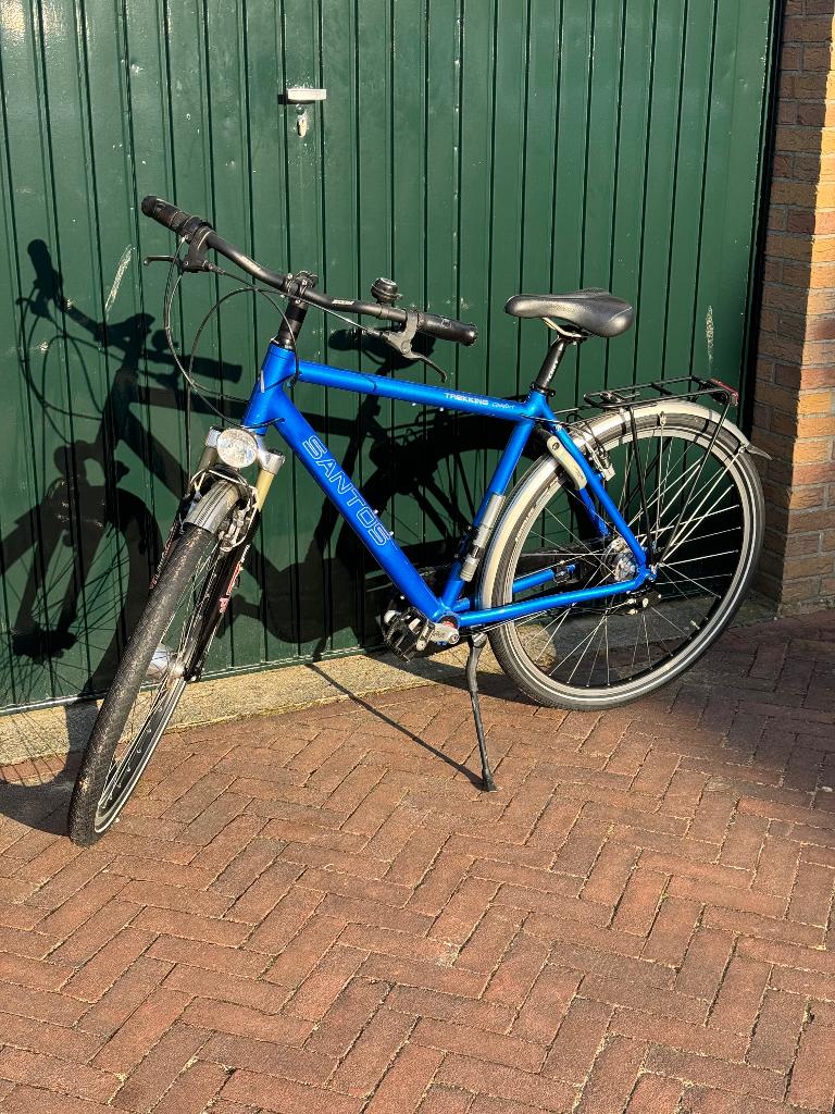 Nieuwstaat Santos heren fiets zonder belt, 28 inch, Vering, 10 tot 15 versnellingen, Zo goed als nieuw